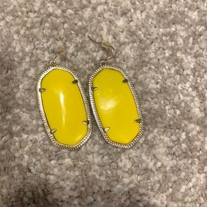 COPY - Elle Gold Drop Earrings - Yellow Gameday